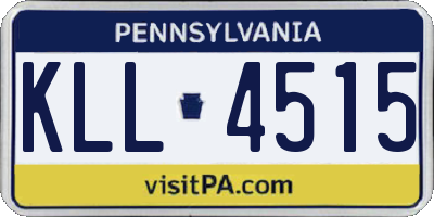 PA license plate KLL4515