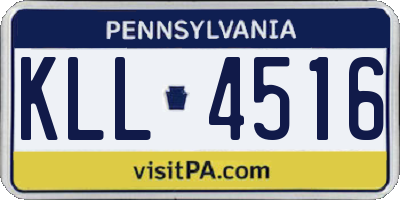 PA license plate KLL4516