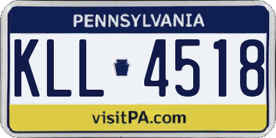PA license plate KLL4518