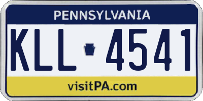 PA license plate KLL4541