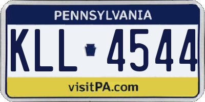 PA license plate KLL4544