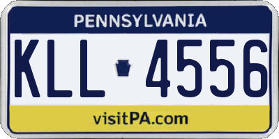 PA license plate KLL4556