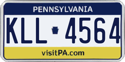 PA license plate KLL4564
