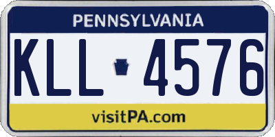 PA license plate KLL4576