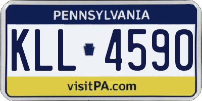 PA license plate KLL4590