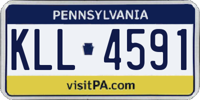 PA license plate KLL4591
