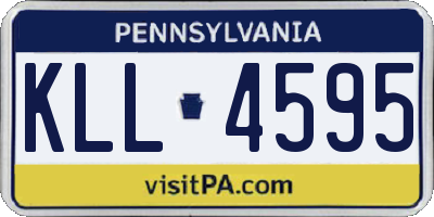 PA license plate KLL4595
