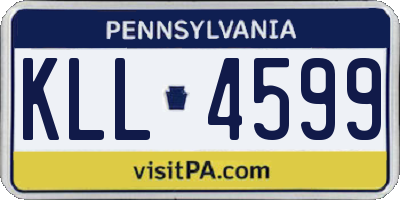 PA license plate KLL4599