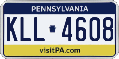 PA license plate KLL4608