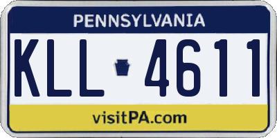 PA license plate KLL4611