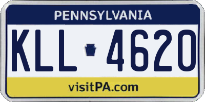 PA license plate KLL4620