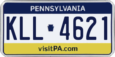 PA license plate KLL4621