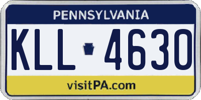 PA license plate KLL4630