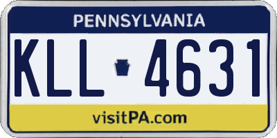 PA license plate KLL4631