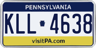 PA license plate KLL4638