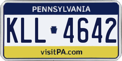PA license plate KLL4642