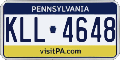 PA license plate KLL4648
