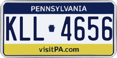 PA license plate KLL4656