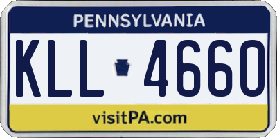 PA license plate KLL4660