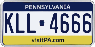 PA license plate KLL4666