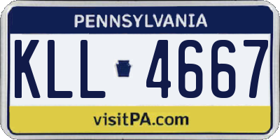 PA license plate KLL4667