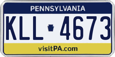 PA license plate KLL4673