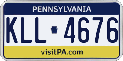 PA license plate KLL4676