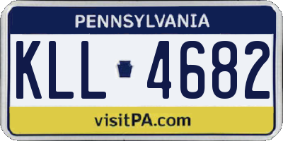PA license plate KLL4682