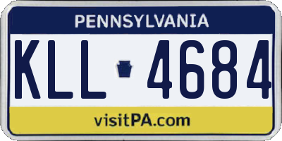 PA license plate KLL4684