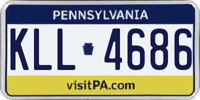 PA license plate KLL4686