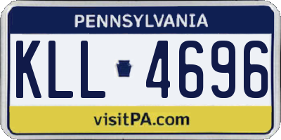 PA license plate KLL4696