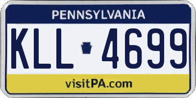 PA license plate KLL4699