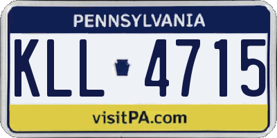 PA license plate KLL4715