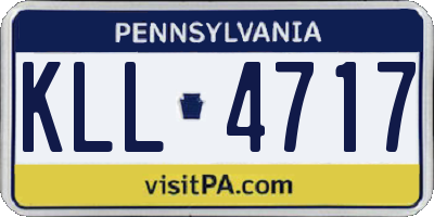 PA license plate KLL4717