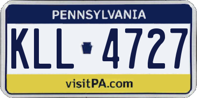PA license plate KLL4727