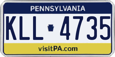 PA license plate KLL4735