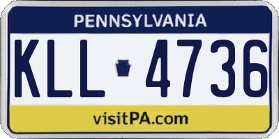 PA license plate KLL4736