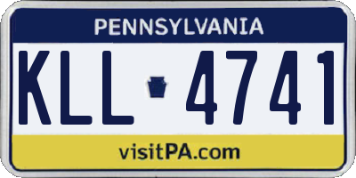 PA license plate KLL4741