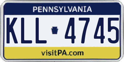 PA license plate KLL4745