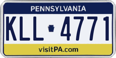 PA license plate KLL4771