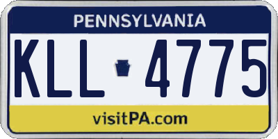 PA license plate KLL4775