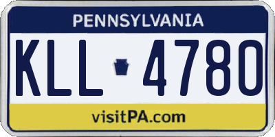 PA license plate KLL4780
