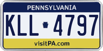 PA license plate KLL4797