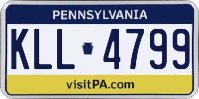 PA license plate KLL4799