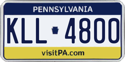 PA license plate KLL4800
