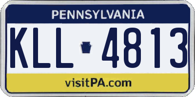 PA license plate KLL4813