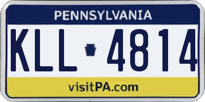PA license plate KLL4814