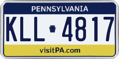PA license plate KLL4817