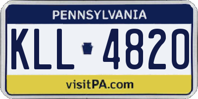 PA license plate KLL4820