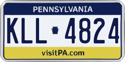 PA license plate KLL4824
